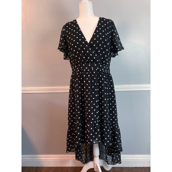 vince camuto polka dot dress